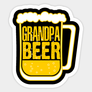 Funny Grandpa Beer Fathers Day Gifts Grandpa Drinking Beer Sticker